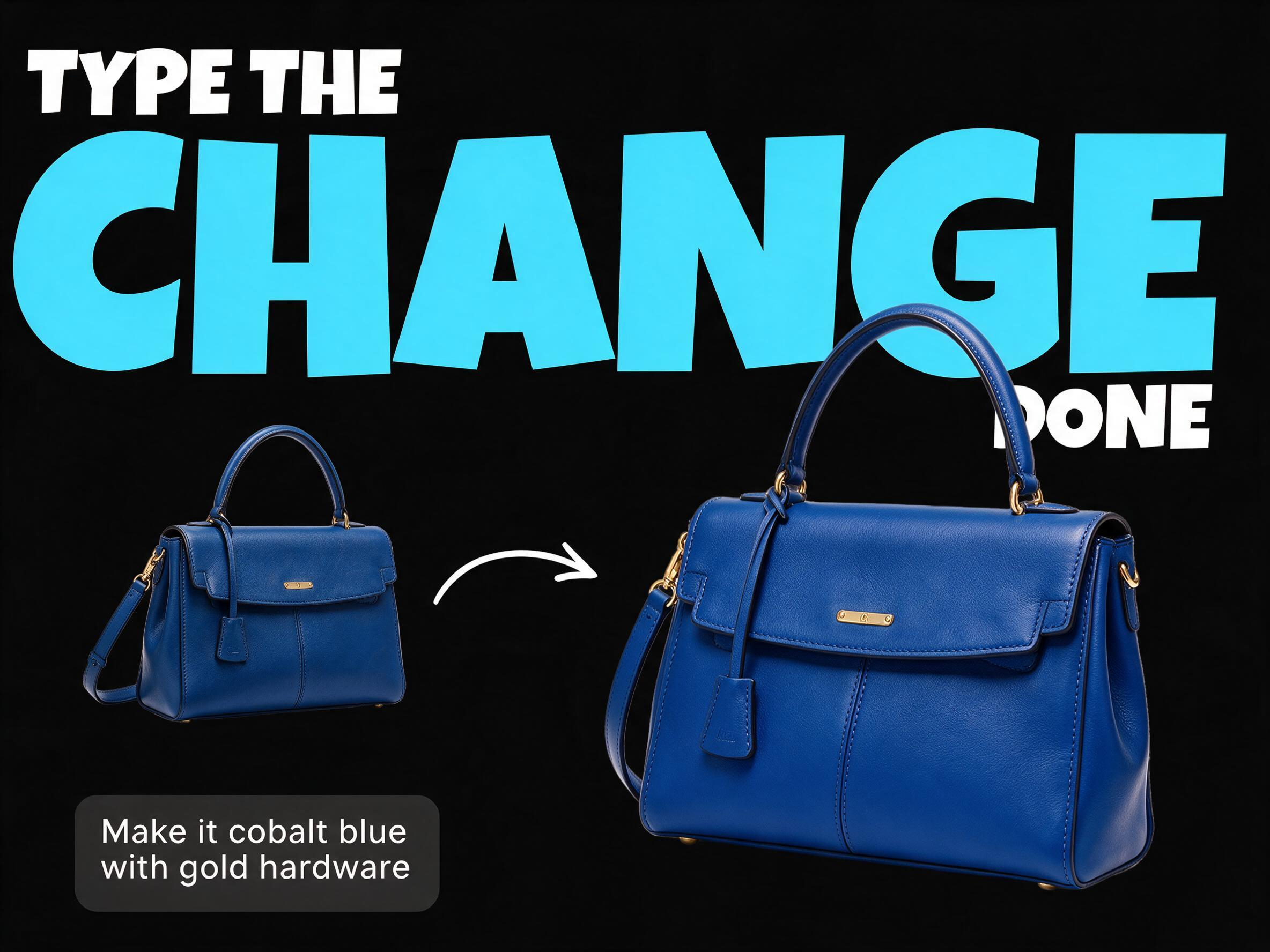 An object seamlessly removed from a product photo