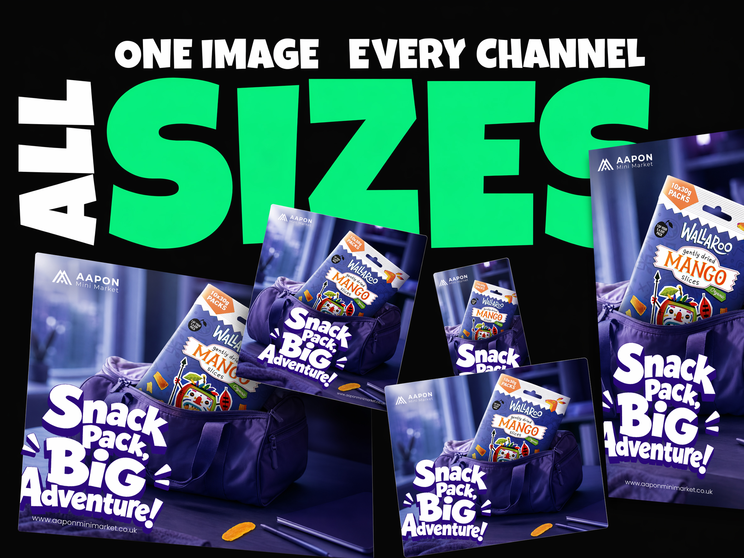 One product image reframed into multiple channel sizes by Pixro AI