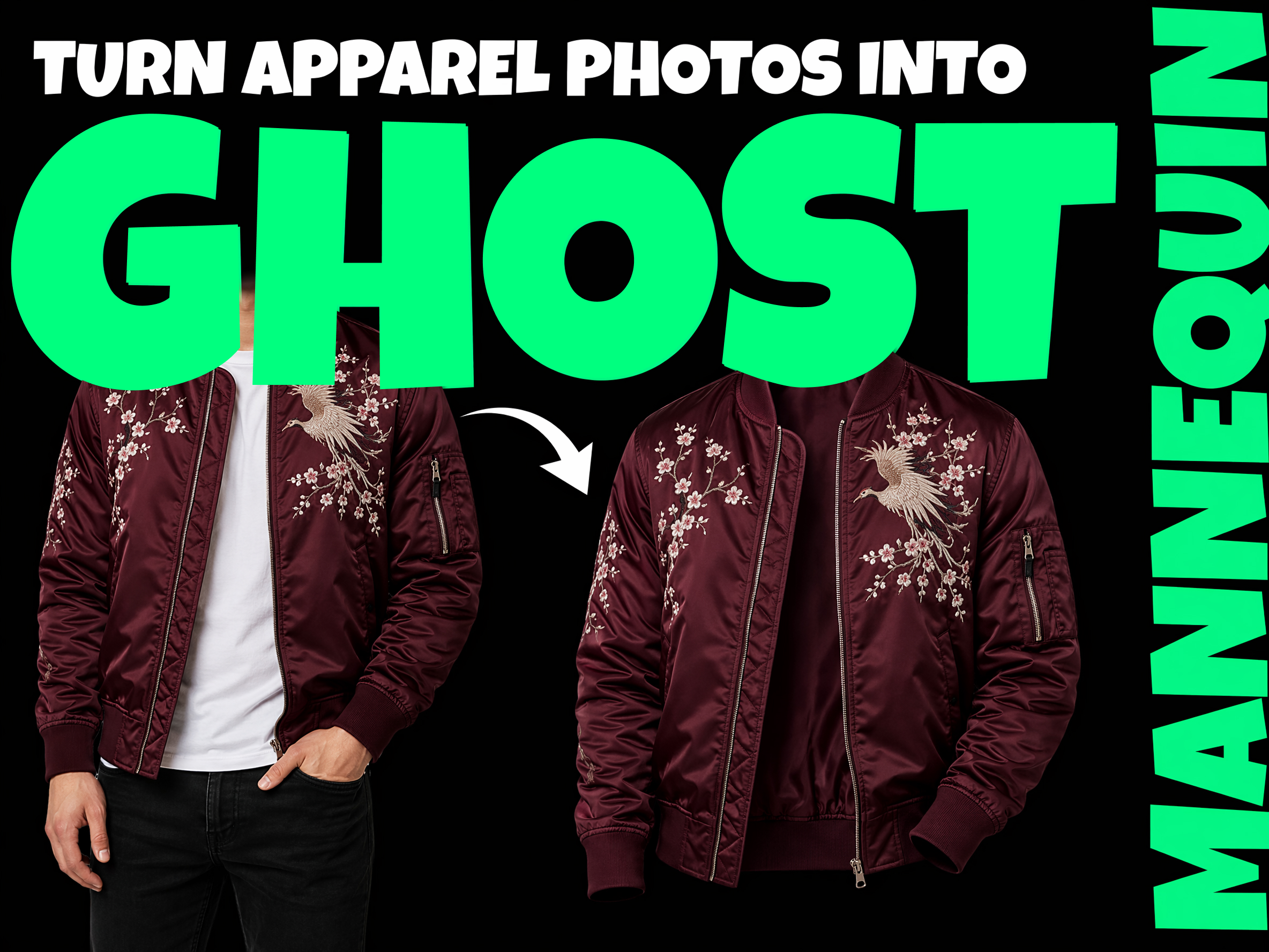 Apparel shown with the invisible ghost-mannequin effect by Pixro AI