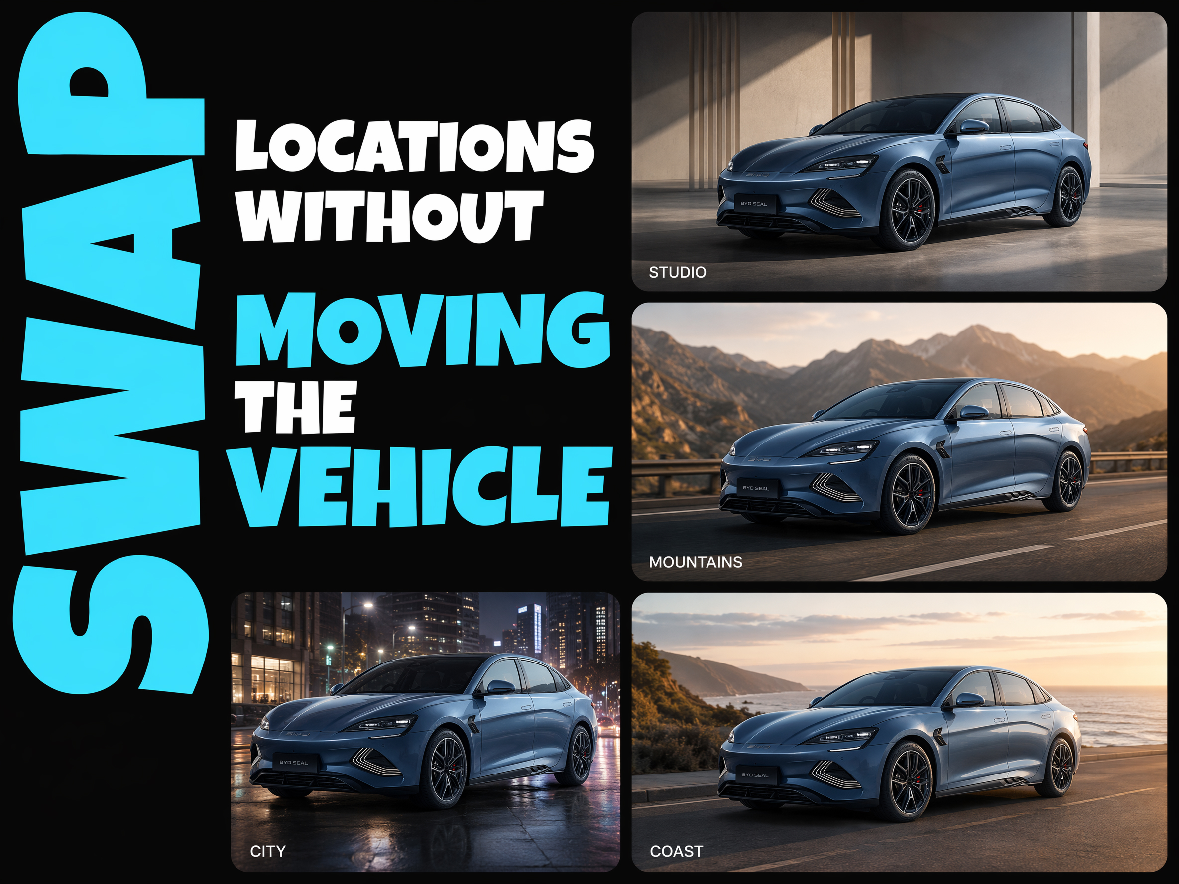 Environment Swaps From Studio to Mountain Roads in One Click