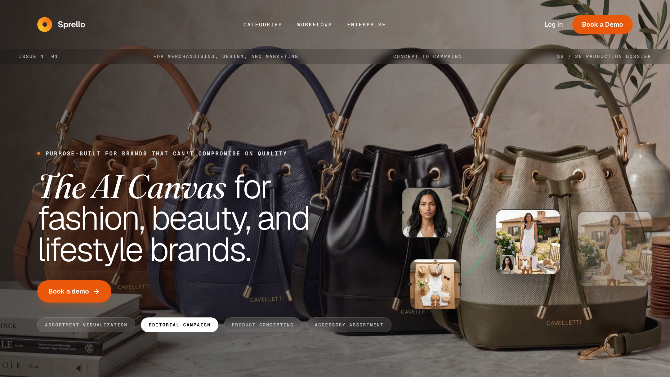 Sprello's homepage (July 2026).