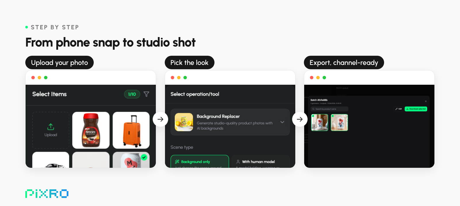From phone snap to studio shot