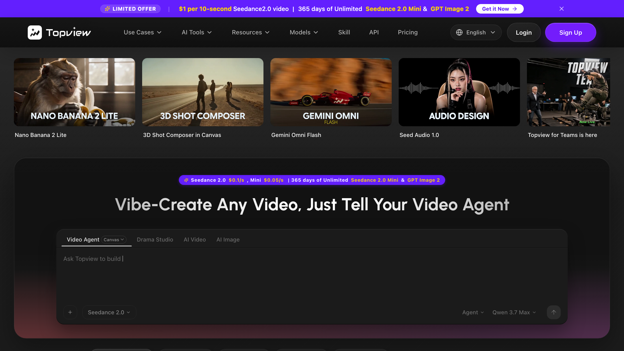 TopView's homepage (July 2026).