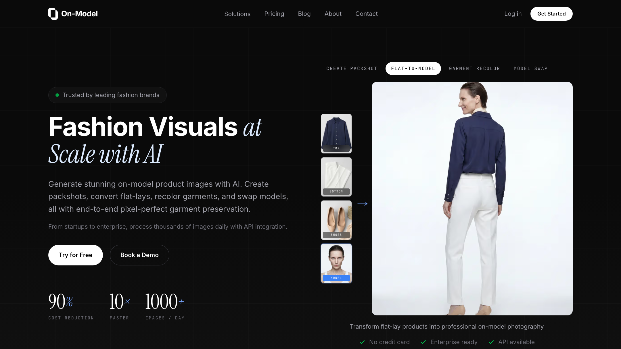 On-Model.com's homepage (July 2026).