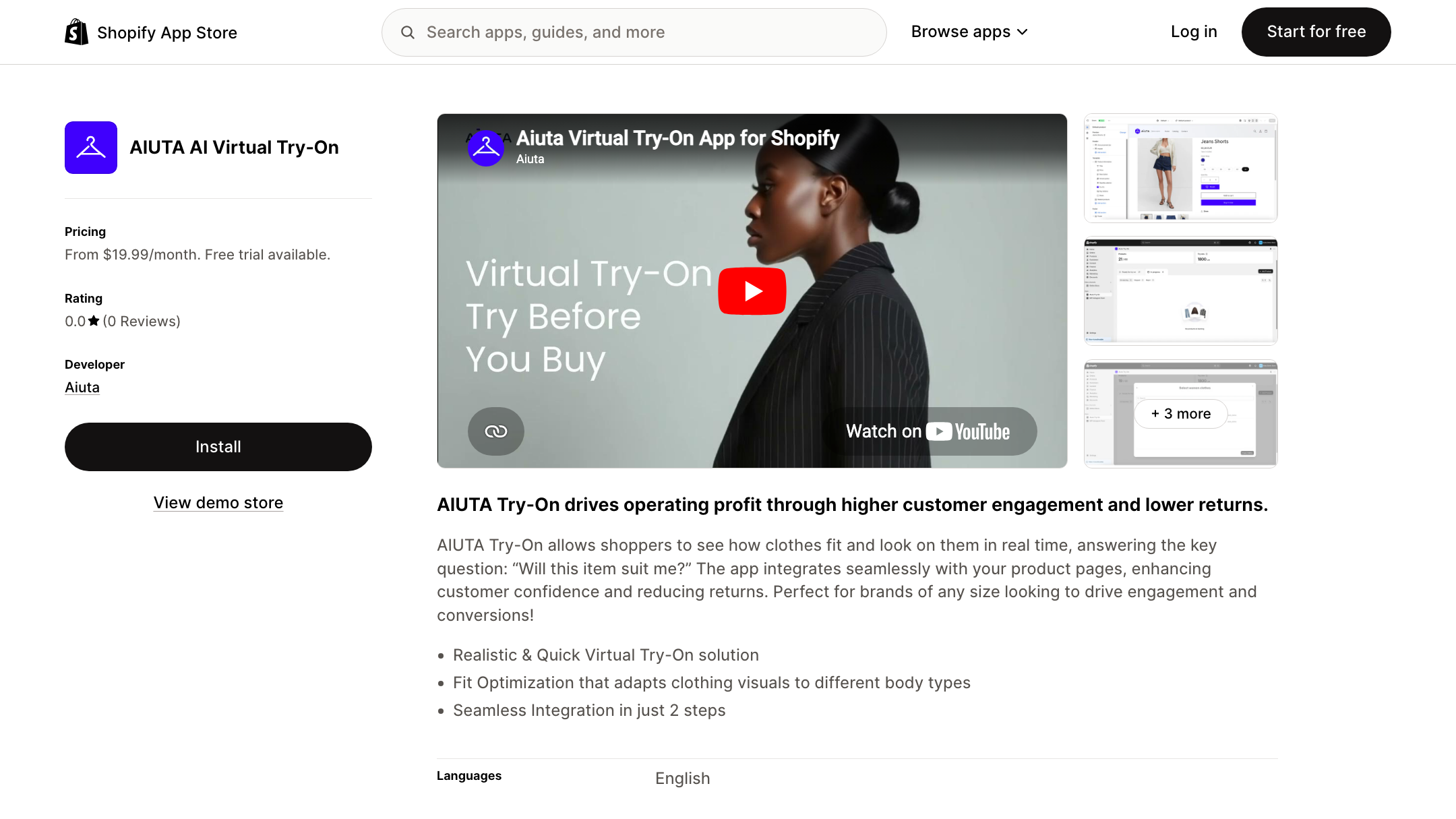 Aiuta's pricing (July 2026 — check their site).