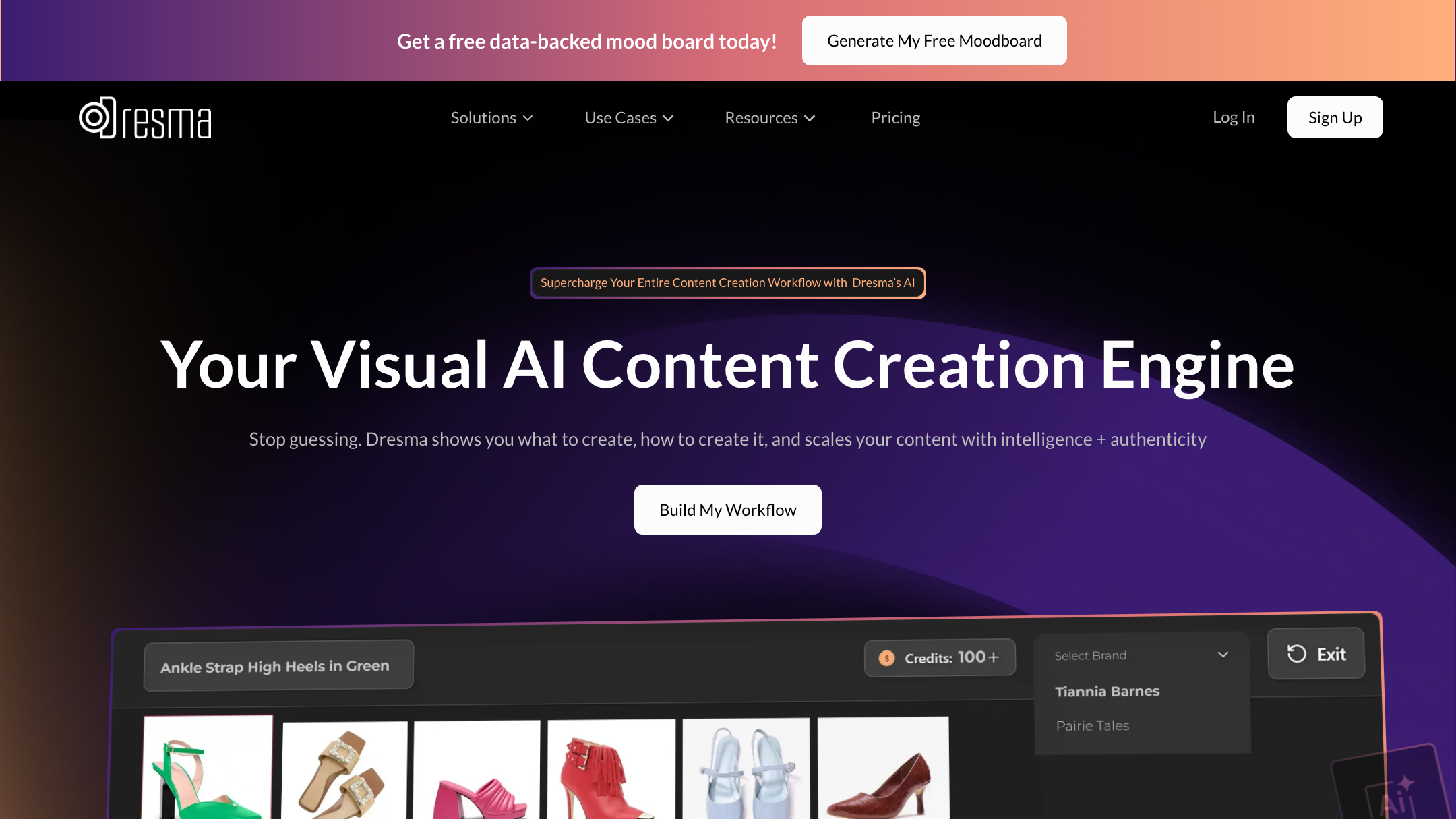 Dresma's homepage (July 2026).