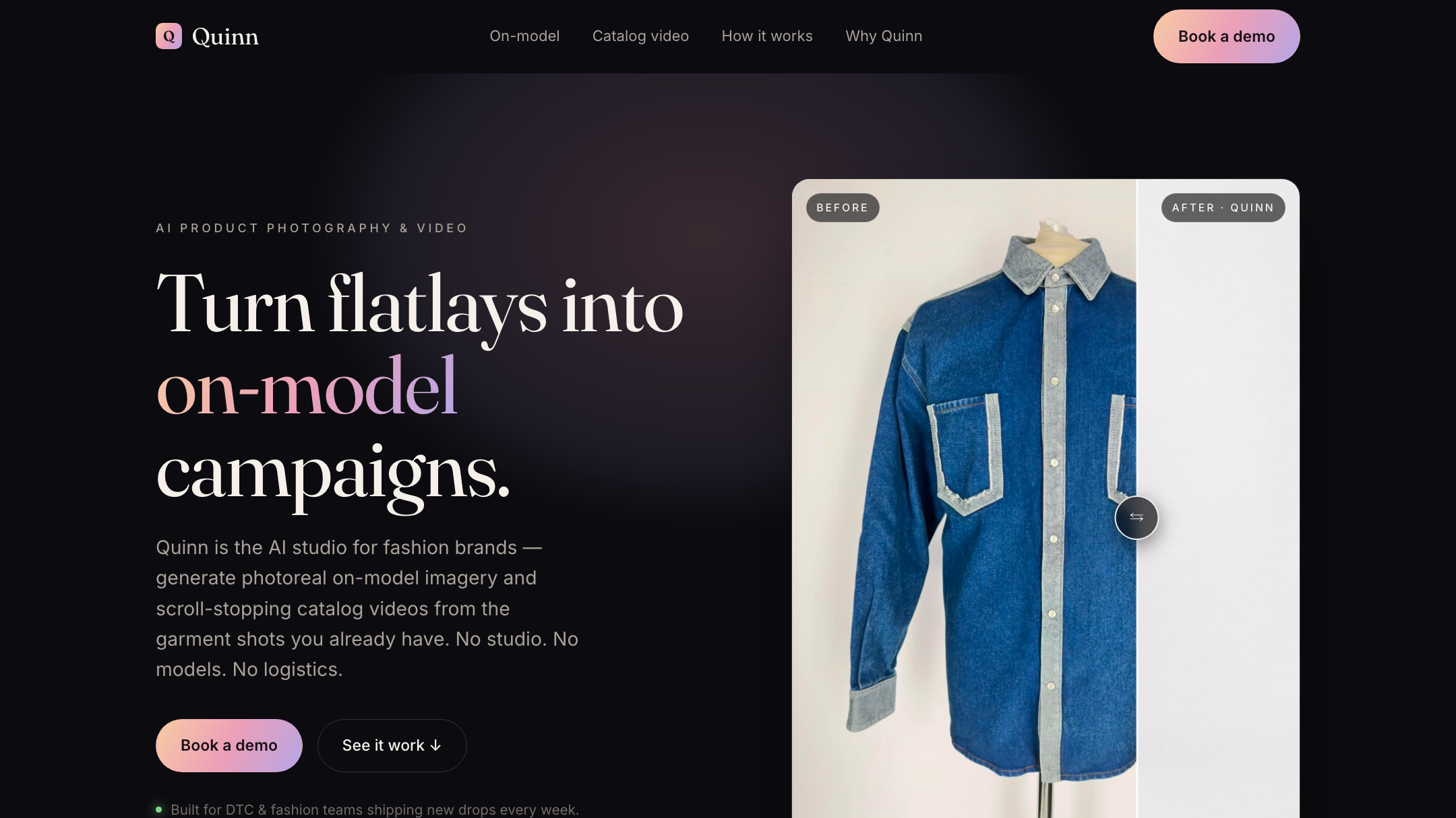 Quinn's homepage (July 2026).